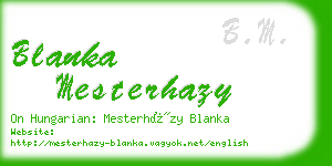 blanka mesterhazy business card